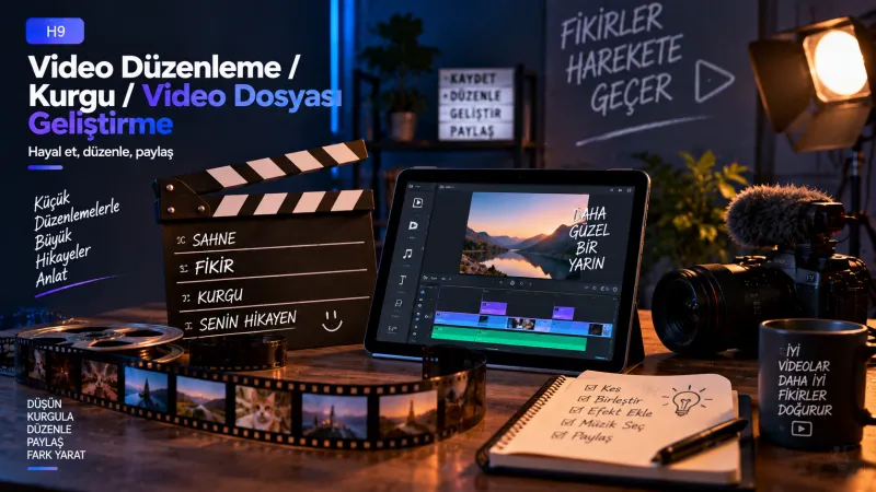 Video zaman çizgisinde kesme, birleştirme ve kurgulama