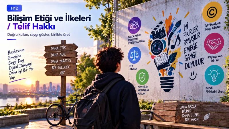 Dijital ortamda etik davranış, telif ve başkasının emeğine saygı
