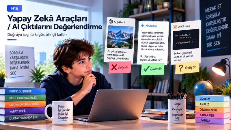 Yapay zekâ çıktısının doğruluk, uygunluk ve sorumluluk açısından değerlendirilmesi