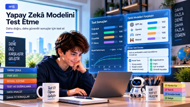Geliştirilen yapay zekâ modelinin yeni örneklerle sınanması ve değerlendirilmesi