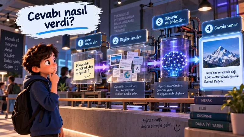 Sahne — Ekranda "Sıcaklık kaç derece?" sorusu, 30 cevabı ve "Su içmeyi unutma" yanıtı; arada soru işaretli bir kutu; sınıf arada ne olduğunu tartışıyor